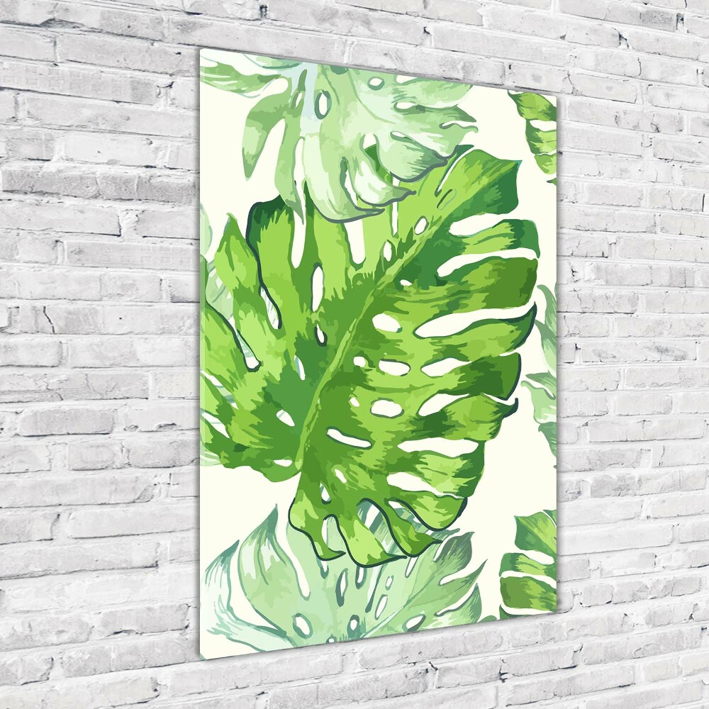 Acrylic glass print Tropical leaves