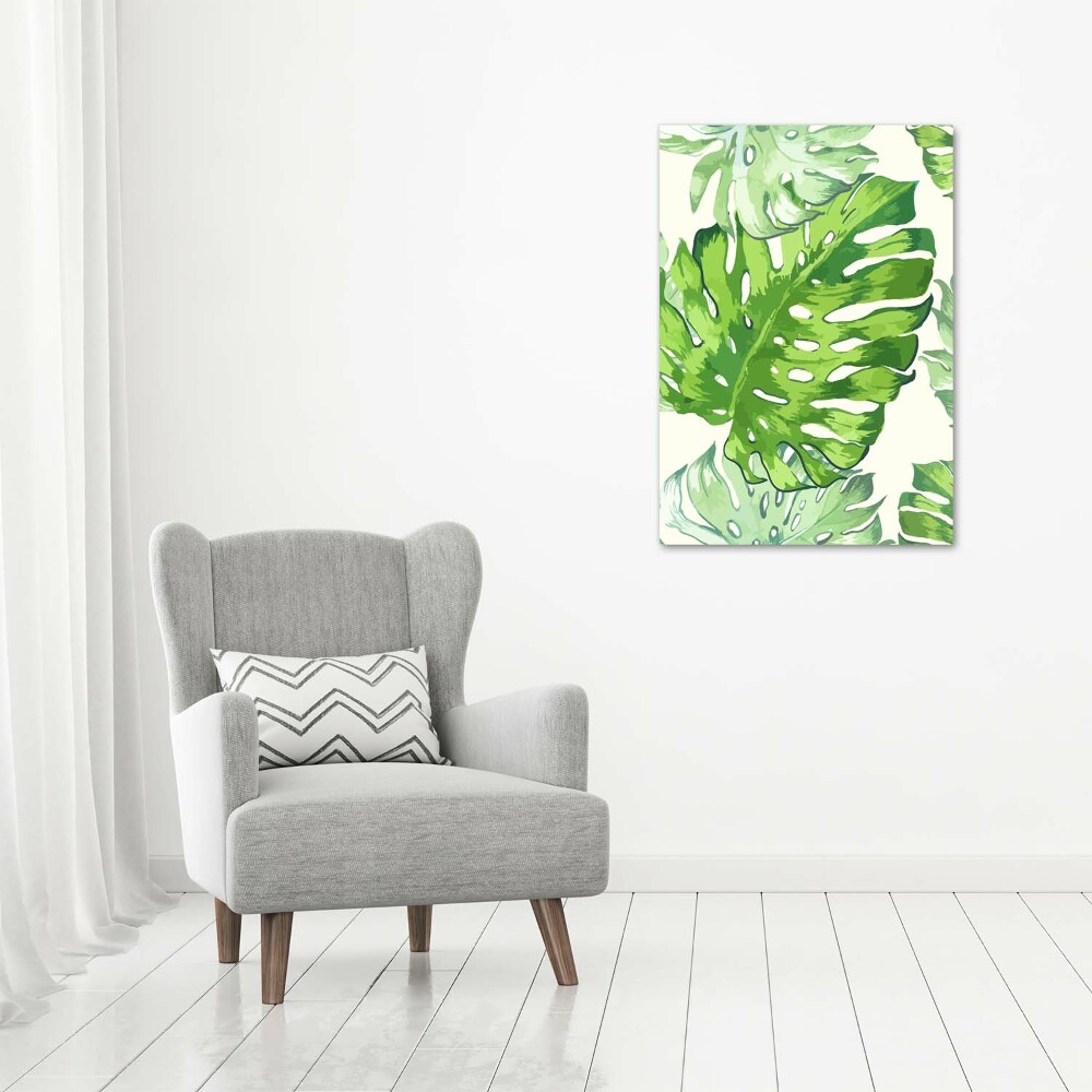 Acrylic glass print Tropical leaves