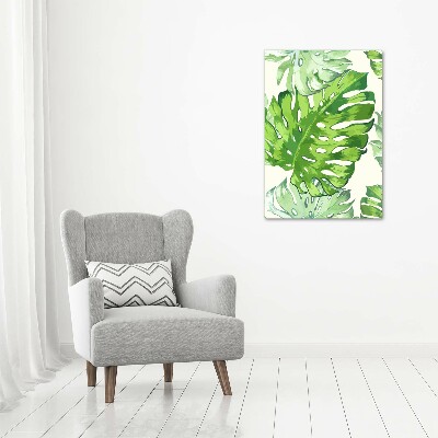 Acrylic glass print Tropical leaves