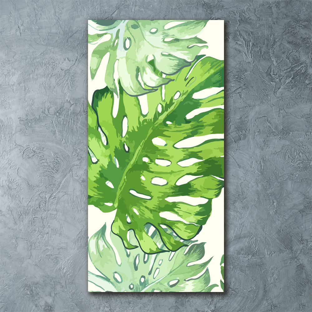 Acrylic glass print Tropical leaves