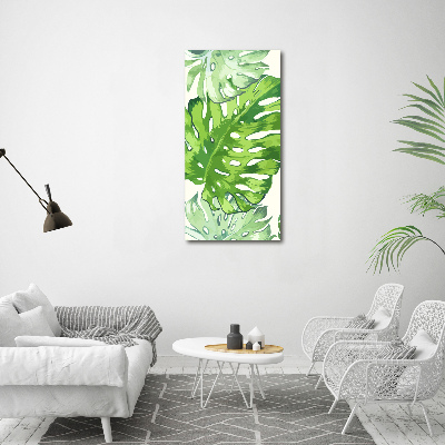 Acrylic glass print Tropical leaves