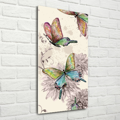 Print on acrylic Colorful butterflies