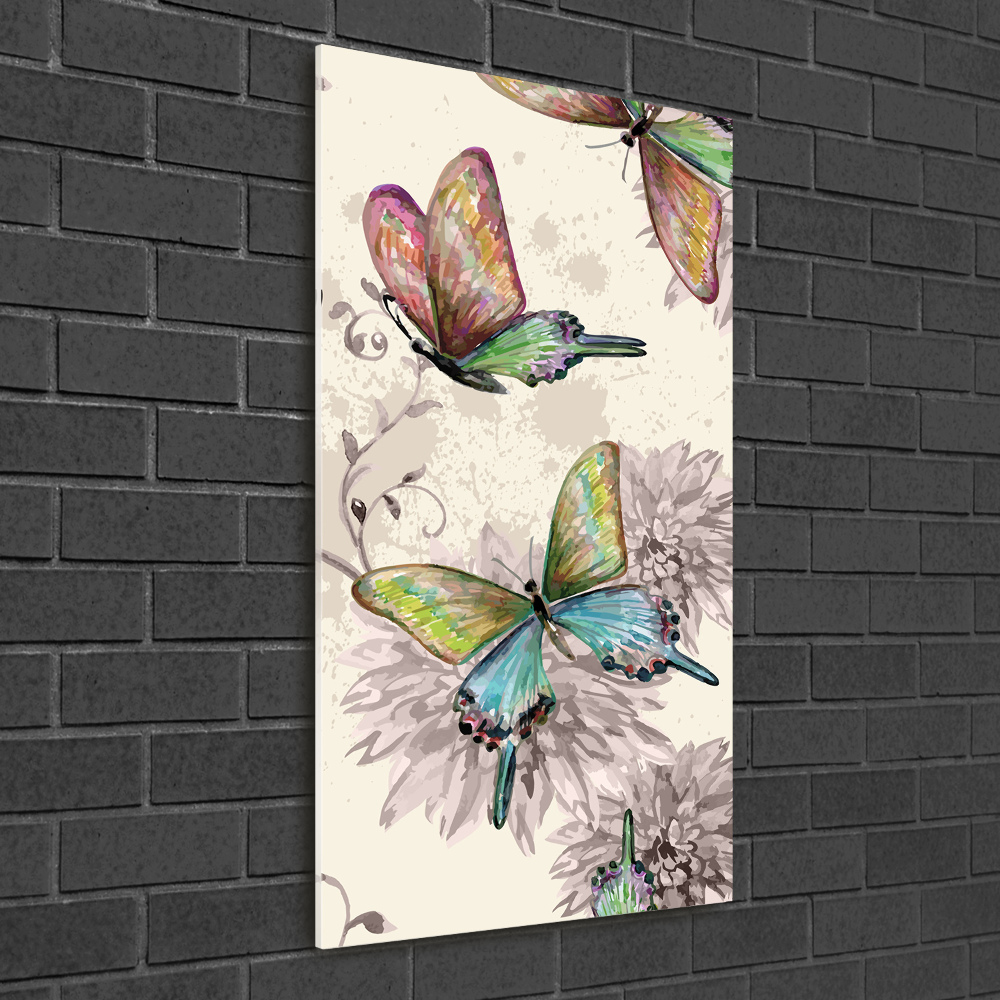 Print on acrylic Colorful butterflies