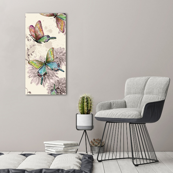 Print on acrylic Colorful butterflies