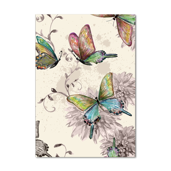 Print on acrylic Colorful butterflies