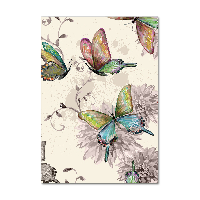 Print on acrylic Colorful butterflies