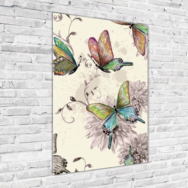 Print on acrylic Colorful butterflies