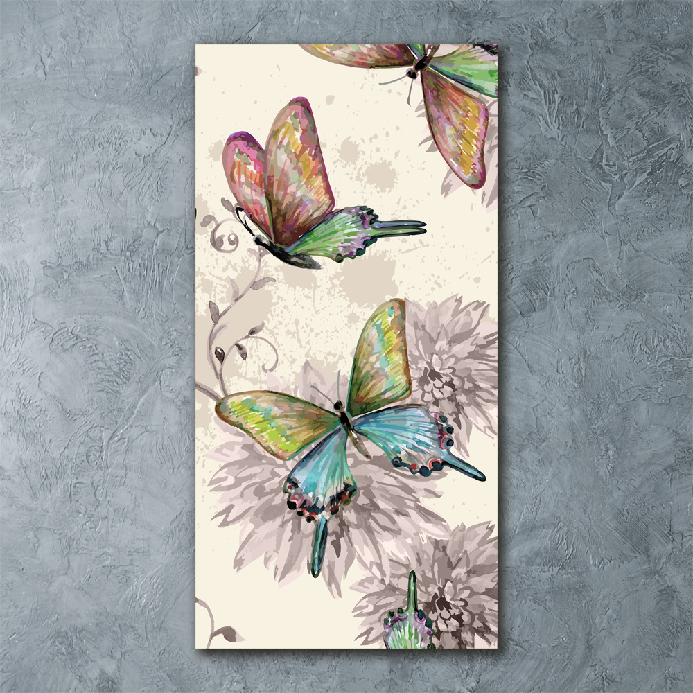 Print on acrylic Colorful butterflies