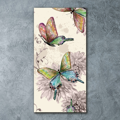 Print on acrylic Colorful butterflies