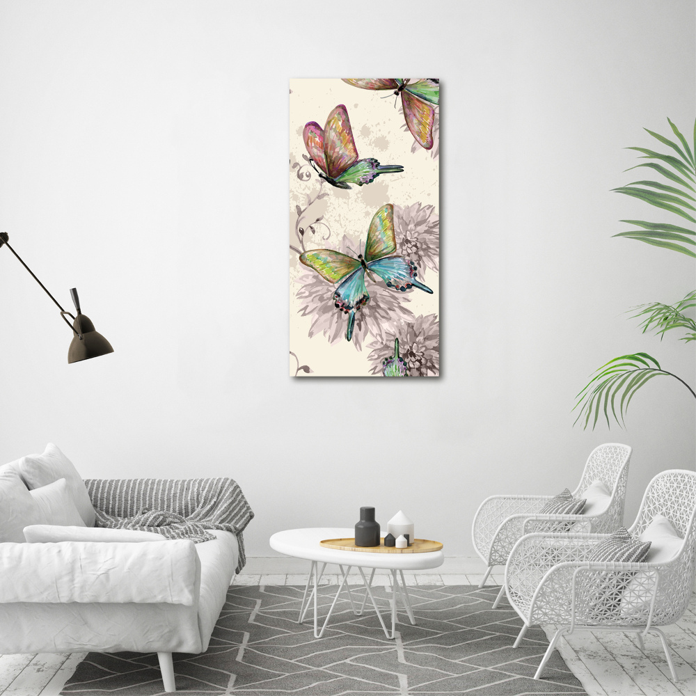 Print on acrylic Colorful butterflies