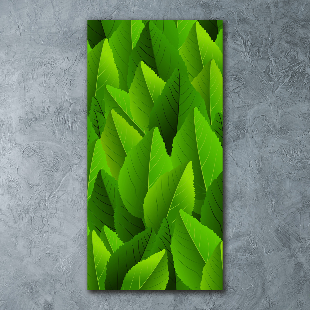 Acrylic glass print Green leaves