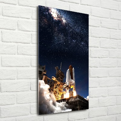 Print on acrylic glass Starting rocket