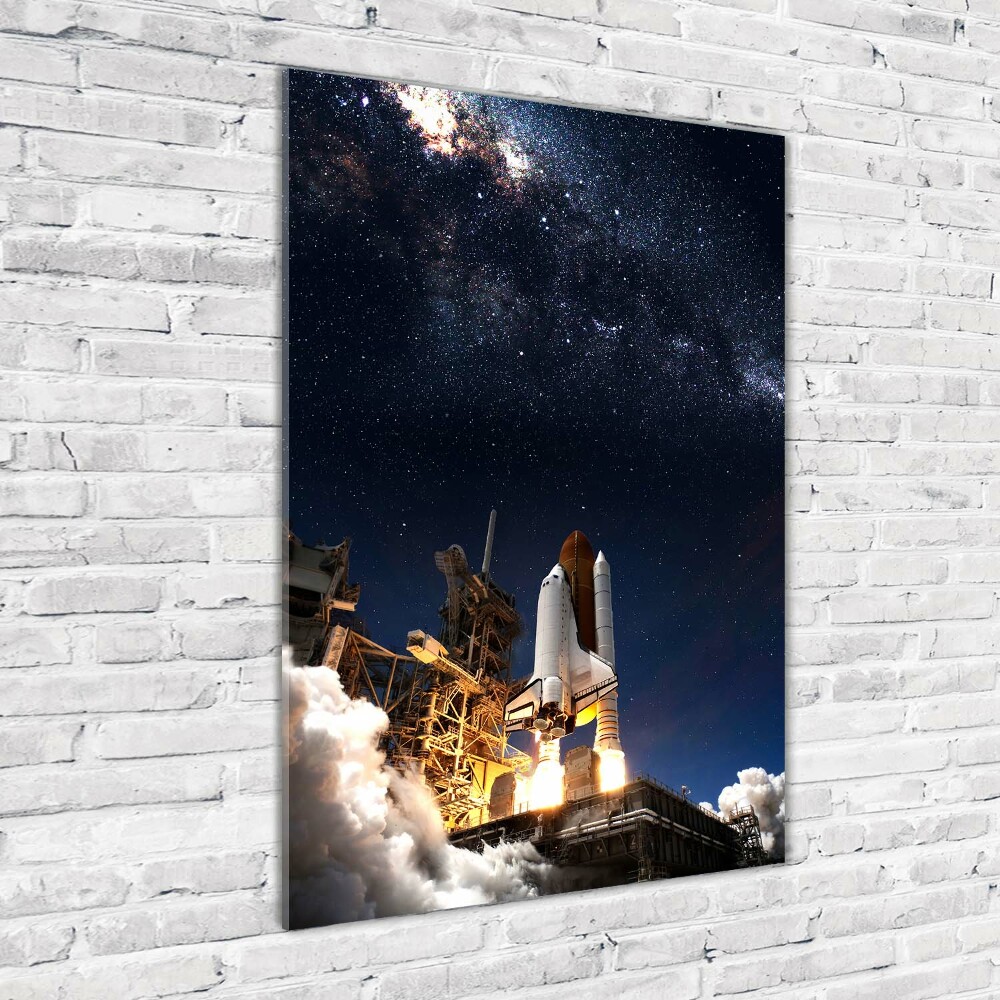 Print on acrylic glass Starting rocket