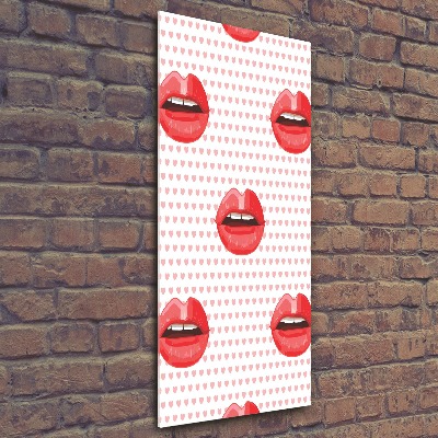 Acrylic wall art Red lips