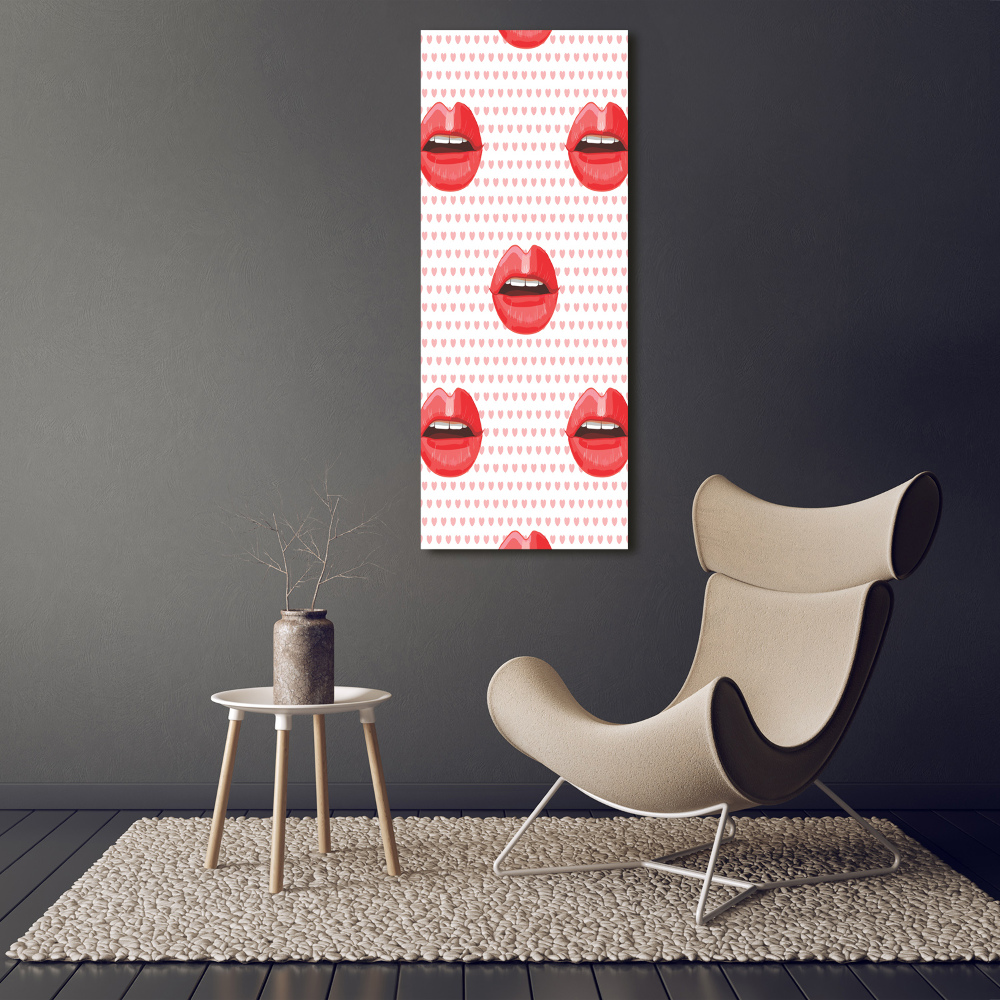 Acrylic wall art Red lips