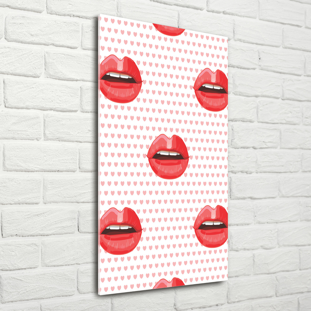 Acrylic wall art Red lips