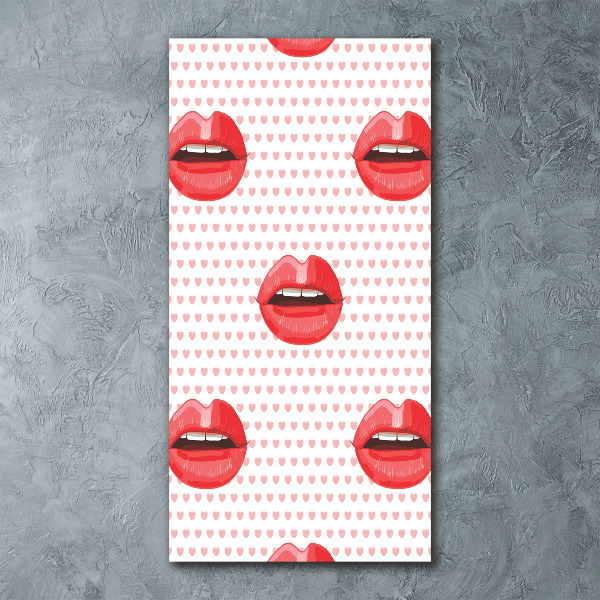 Acrylic wall art Red lips