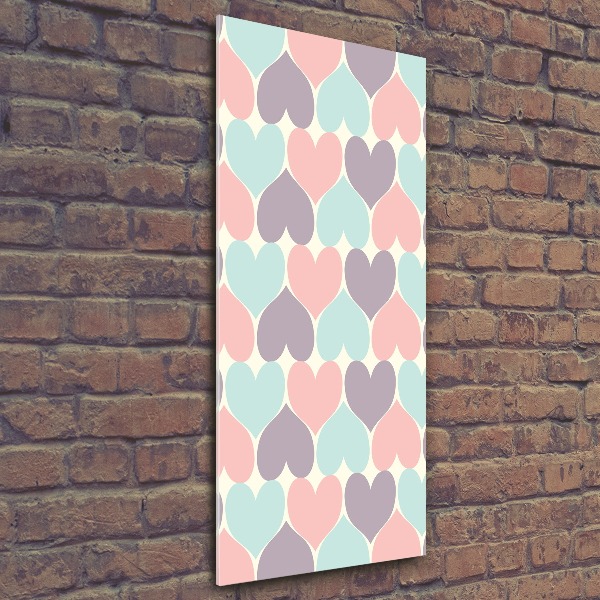 Acrylic print Colorful hearts