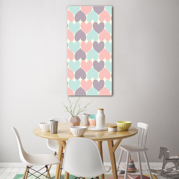 Acrylic print Colorful hearts