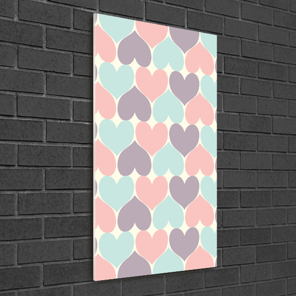 Acrylic print Colorful hearts