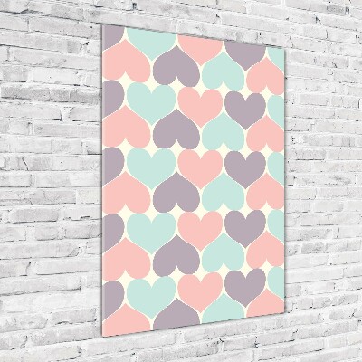 Acrylic print Colorful hearts