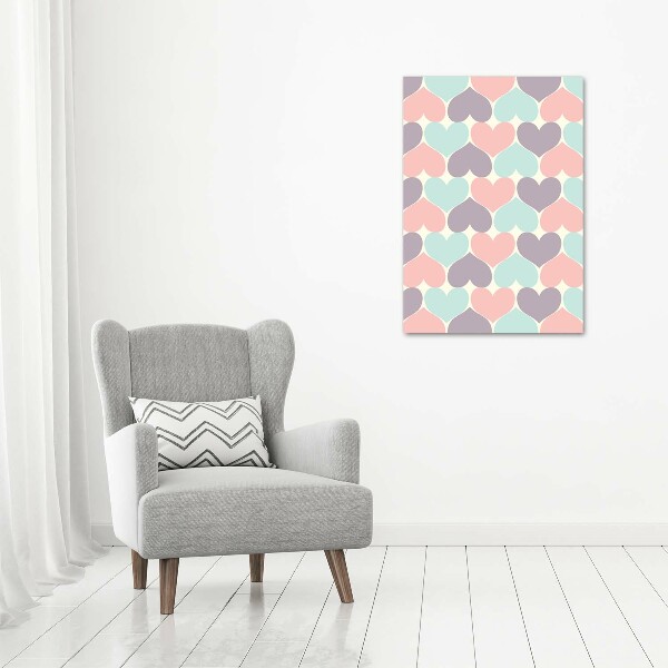 Acrylic print Colorful hearts