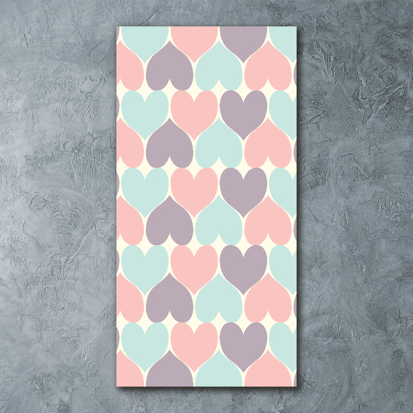 Acrylic print Colorful hearts