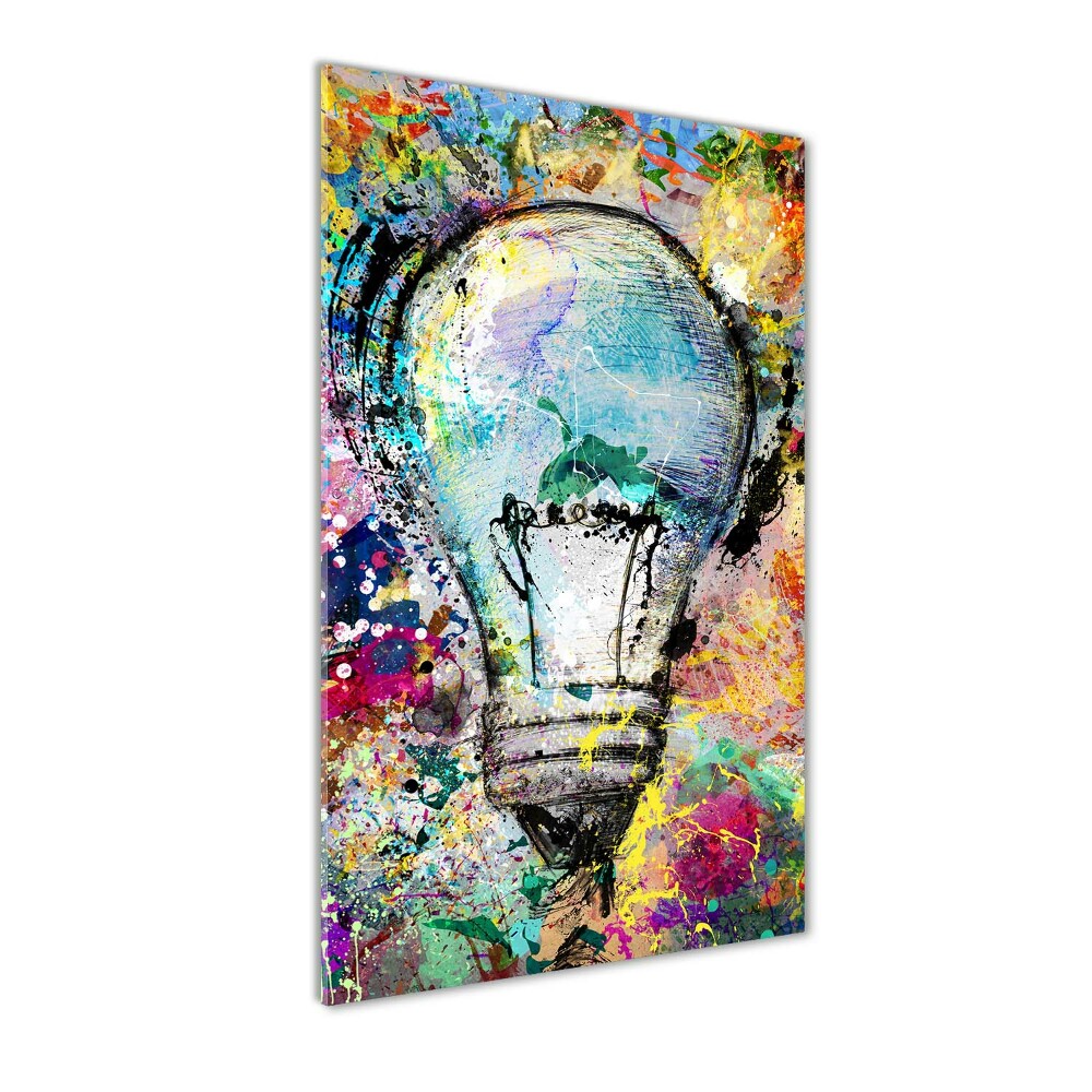 Acrylic print Colored bulb