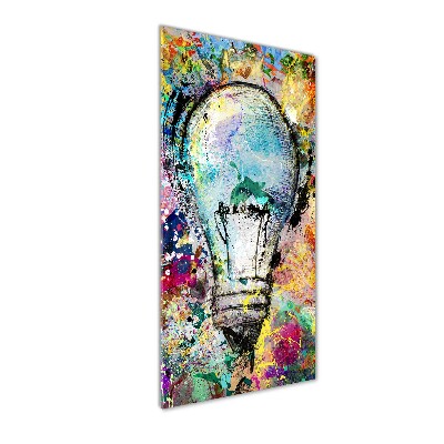 Acrylic print Colored bulb