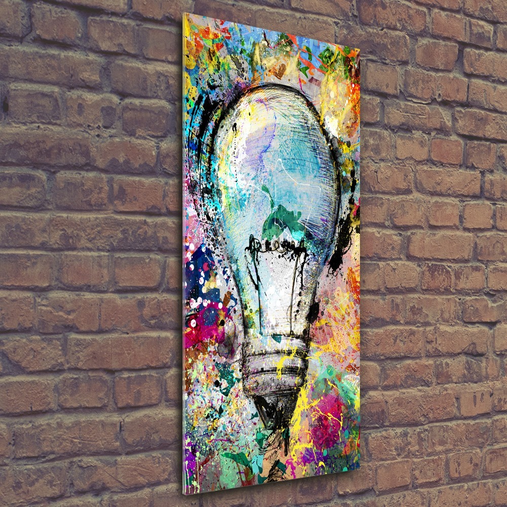 Acrylic print Colored bulb