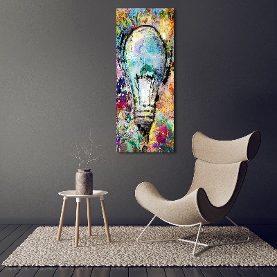 Acrylic print Colored bulb