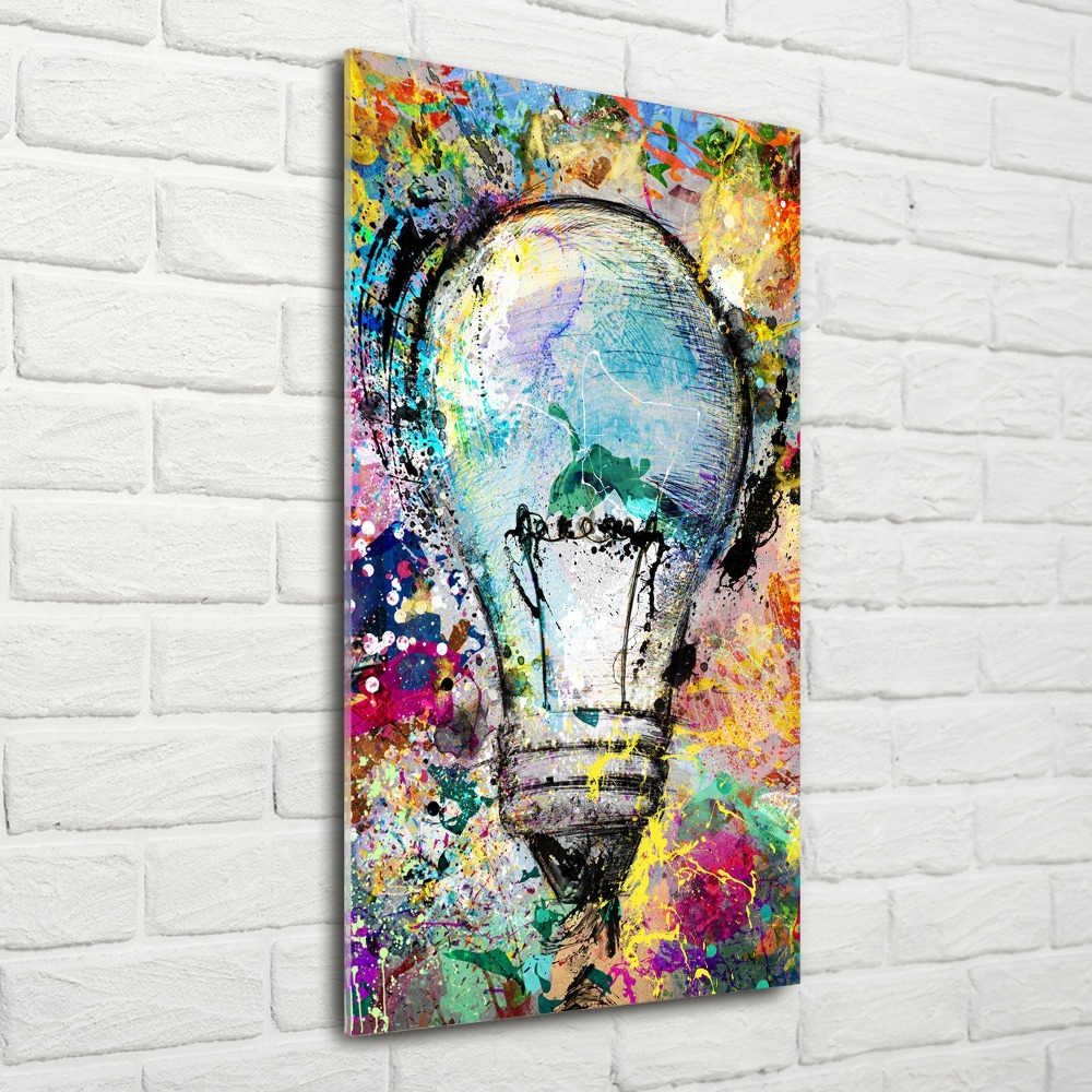 Acrylic print Colored bulb