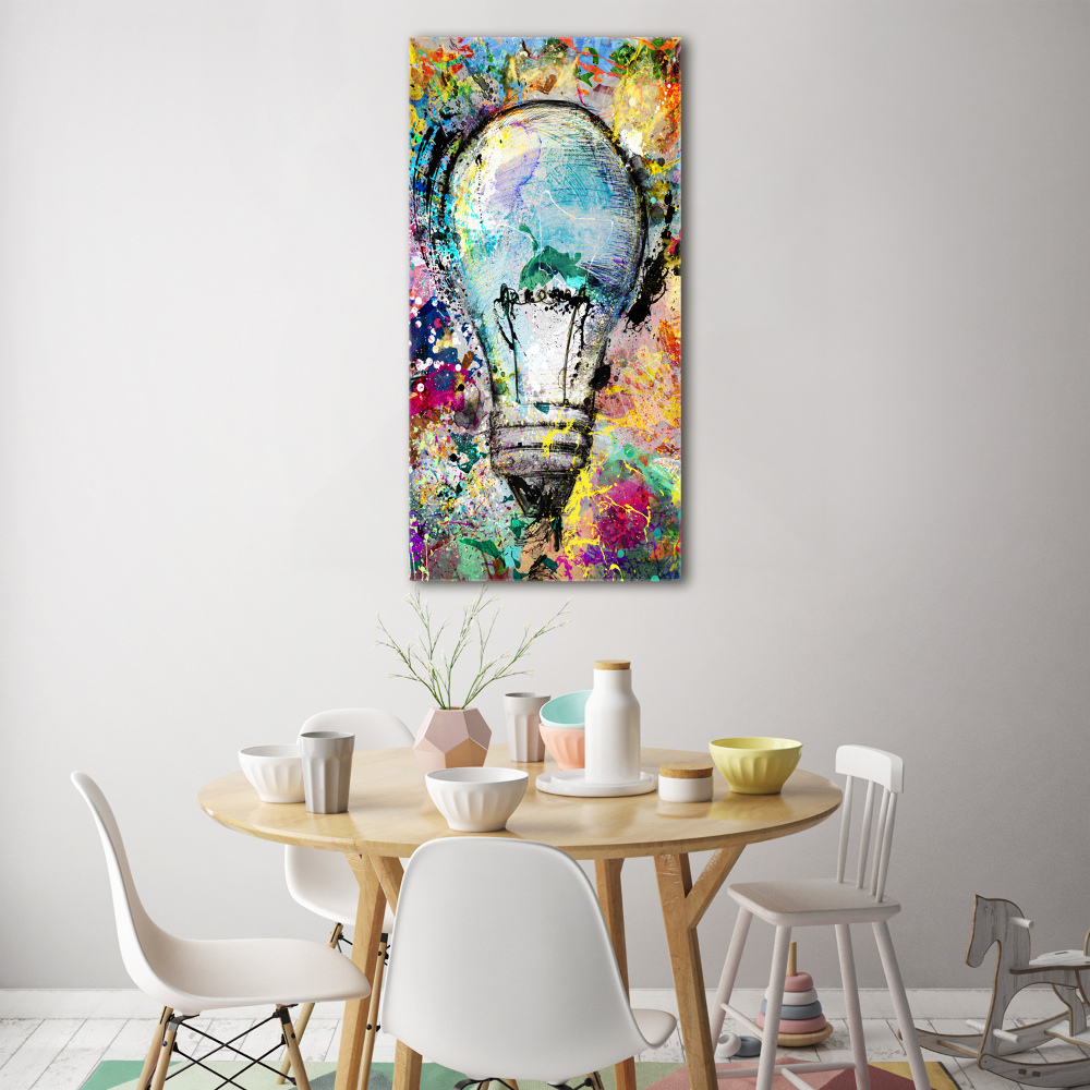 Acrylic print Colored bulb