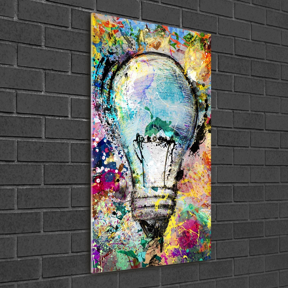 Acrylic print Colored bulb