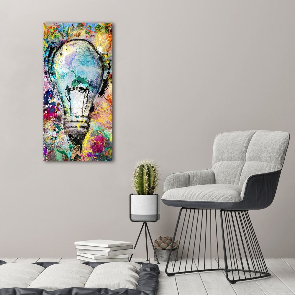 Acrylic print Colored bulb