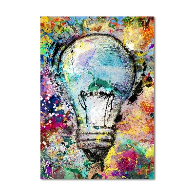 Acrylic print Colored bulb