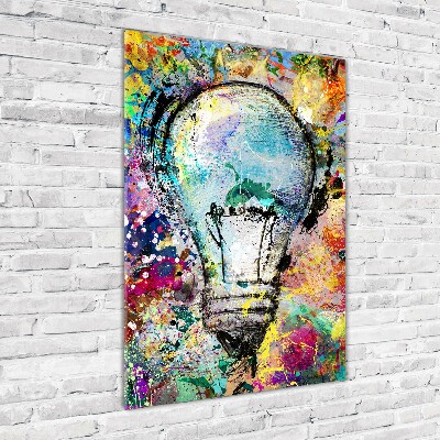 Acrylic print Colored bulb