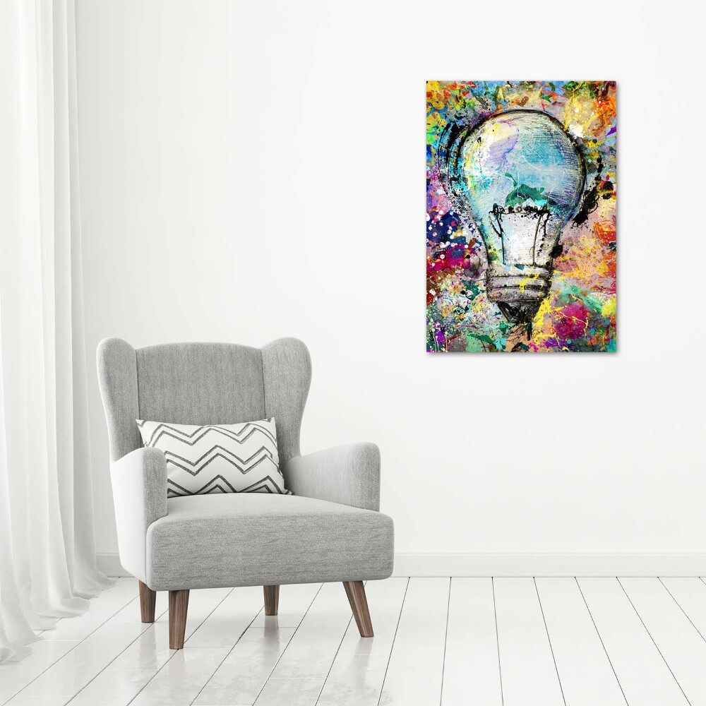 Acrylic print Colored bulb