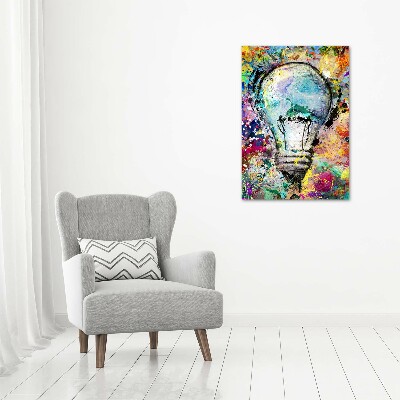 Acrylic print Colored bulb