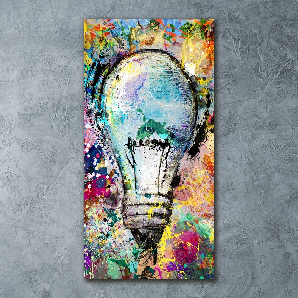 Acrylic print Colored bulb