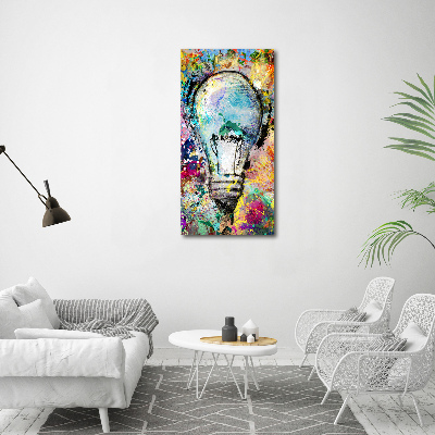 Acrylic print Colored bulb