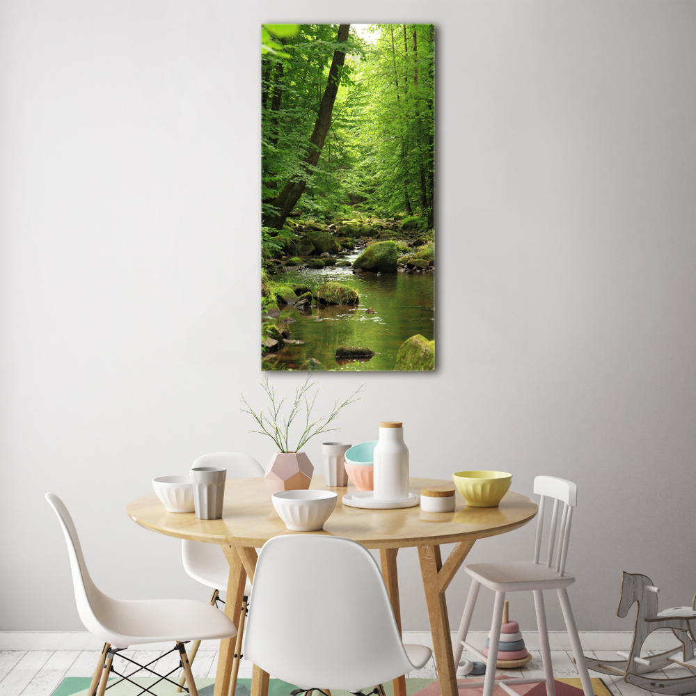 Print on acrylic River in the forest