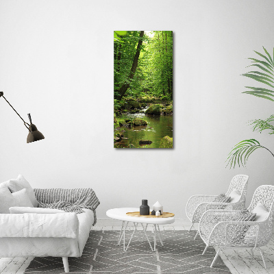 Print on acrylic River in the forest