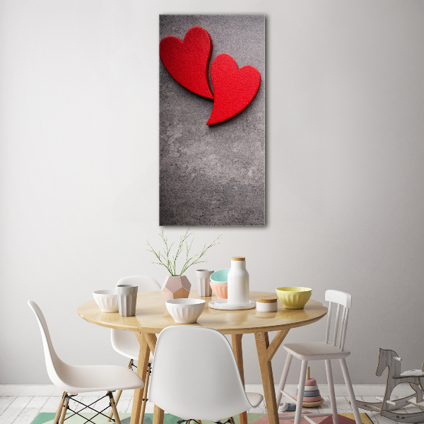 Print on acrylic Red hearts