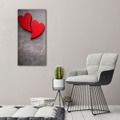 Print on acrylic Red hearts