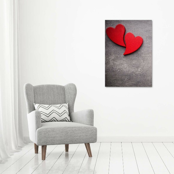 Print on acrylic Red hearts