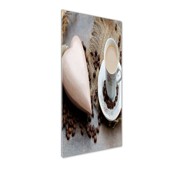 Print on acrylic glass Coffee and heart