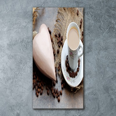 Print on acrylic glass Coffee and heart