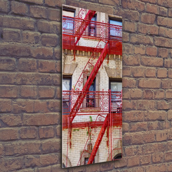 Wall art acrylic Italian tenement house