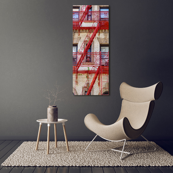 Wall art acrylic Italian tenement house